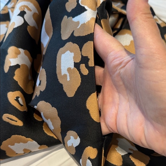 Ann Mashburn Thick Leopard Print Sleeveless Shift Dress L Silk blend lined - Picture 6 of 11